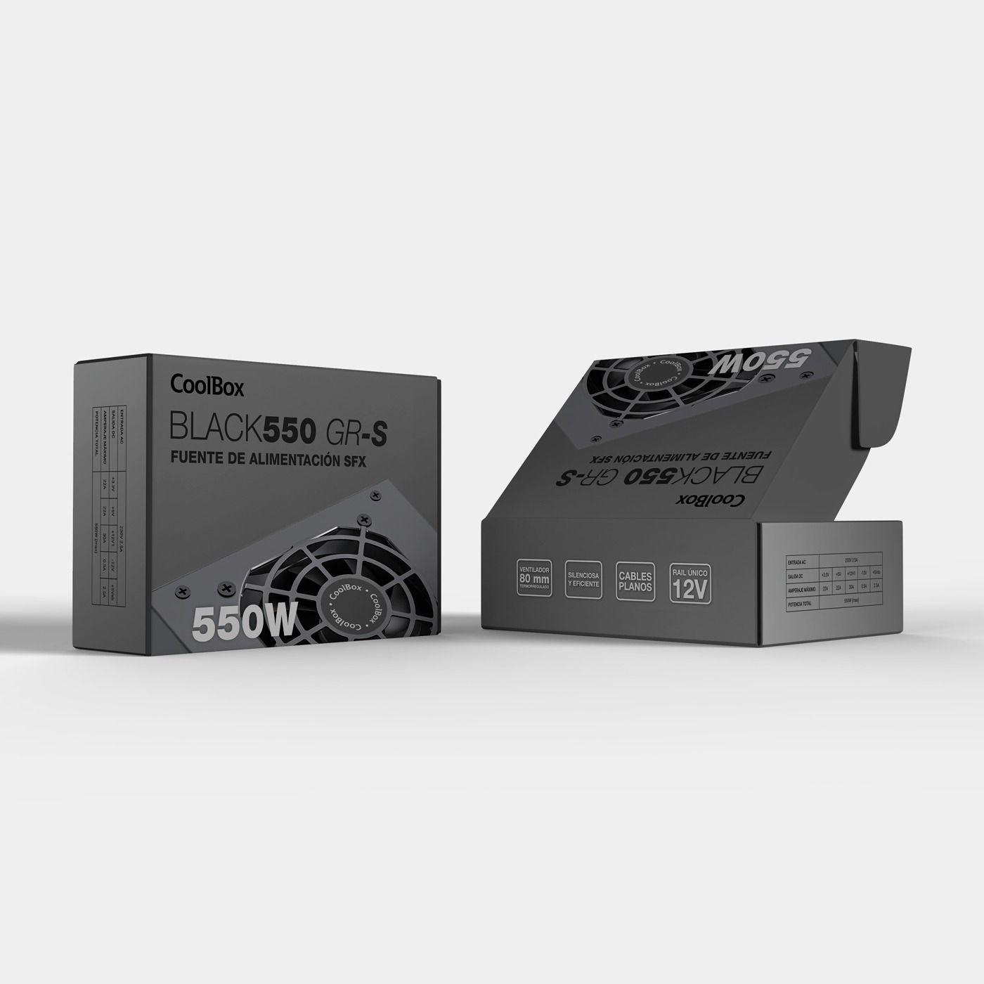 Fonte de Alimentação COOLBOX SFX Black550 GR-S (550 W - Preto) — miniatura 3