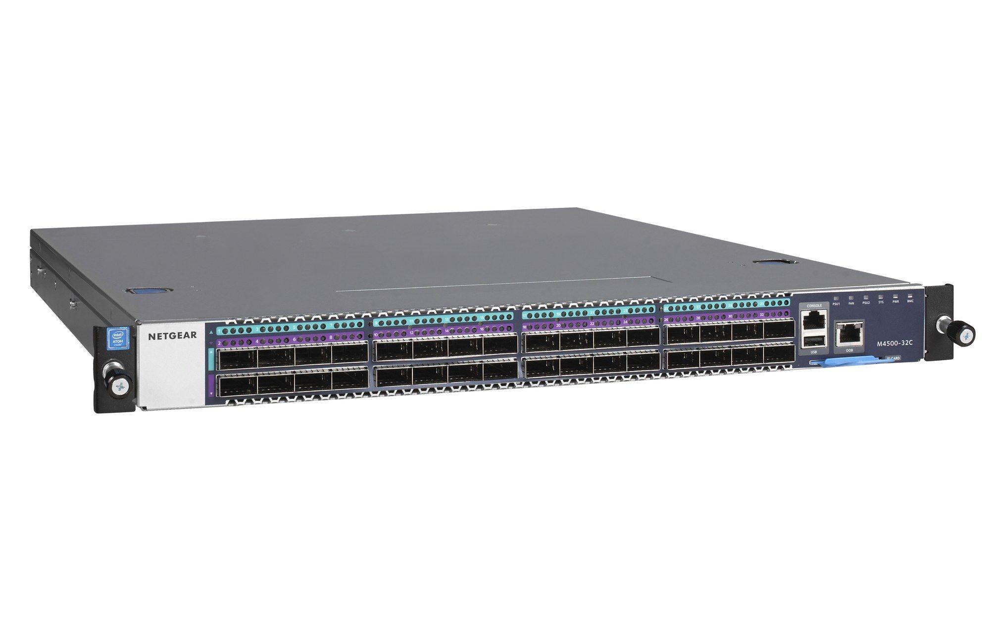 Switch Gerido NETGEAR M4500-32C (6400 Gbit/s - L2/L3/L4 - Preto)