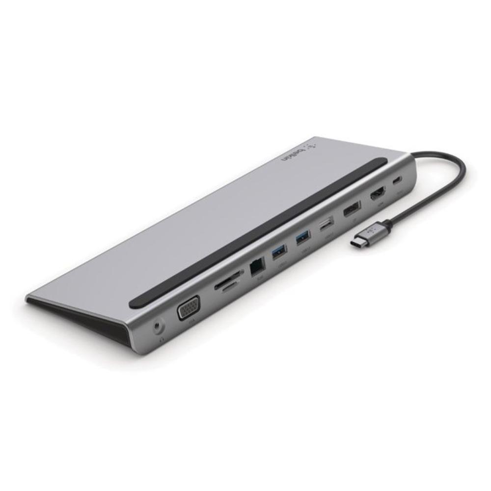 Estação de Encaixe USB-C BELKIN INC004BTSGY (0,162 m - Preto/Cinzento)