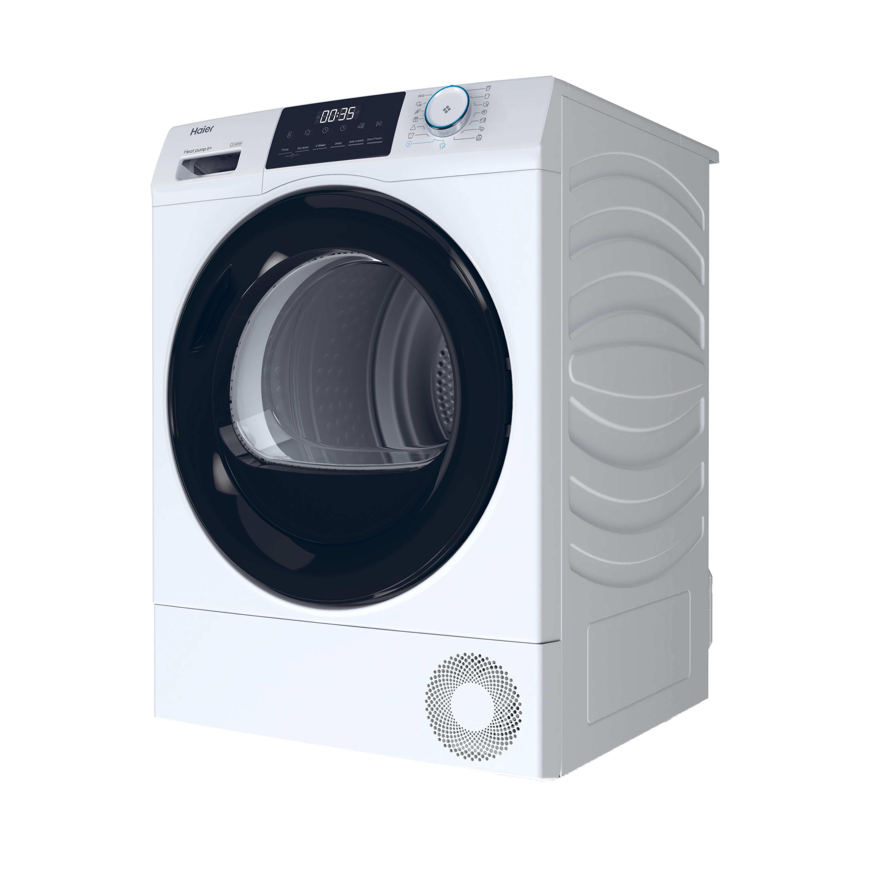 Máquina de Secar Roupa Independente HAIER HD80-E929E-S (8 kg - Bomba de calor - Direita - Branco) — miniatura 4
