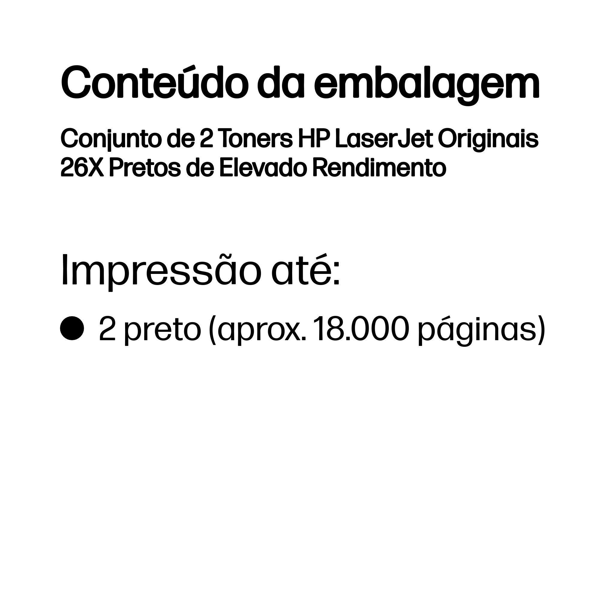 Pack de 2 Toners HP CF226XD (18000 páginas - Preto), miniatura 3