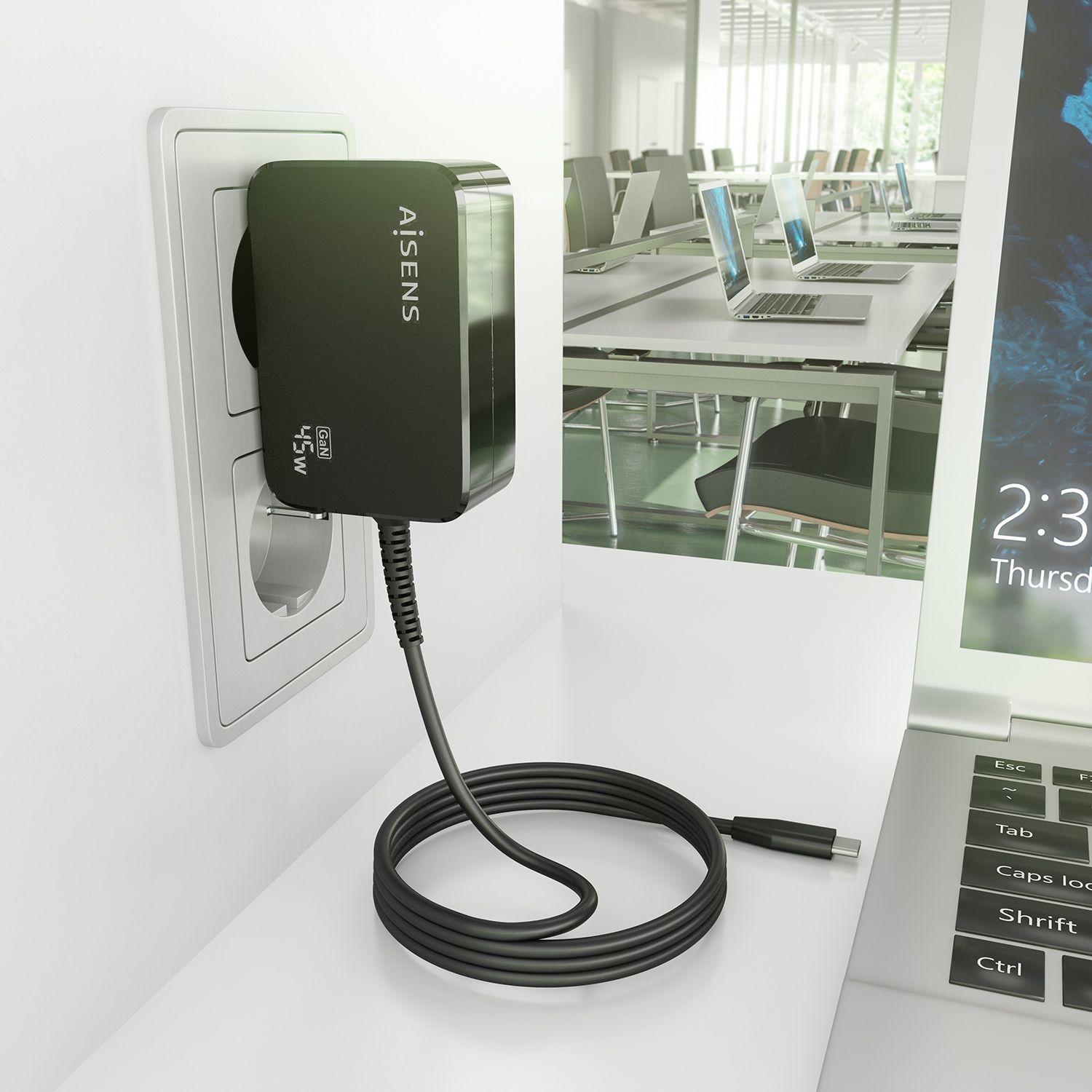 Carregador de Parede AISENS ASCH-1PD45WL032-BK (45 W - Preto), miniatura 4