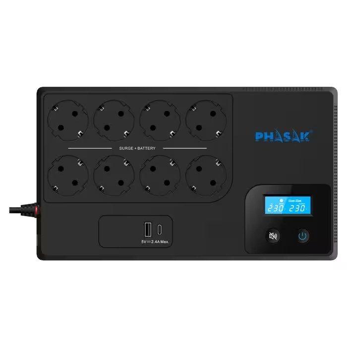 UPS PHASAK PH 9479 (Cabo de alimentação de entrada - Tipo F - Grafite) — miniatura 3