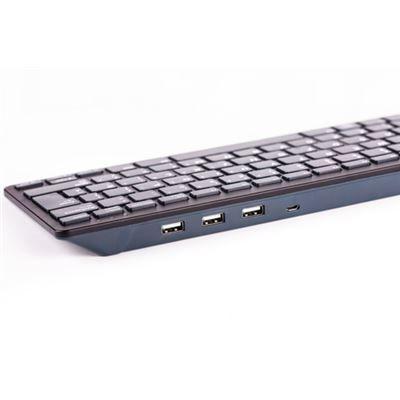 Teclado RASPBERRY PI SC0198 (Alemão QWERTZ - USB - Com fios - Preto/Cinzento) — miniatura 2