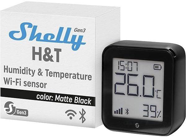 Sensor de Temperatura e Humidade SHELLY H&T Gen3 (Preto Mate) — miniatura 5