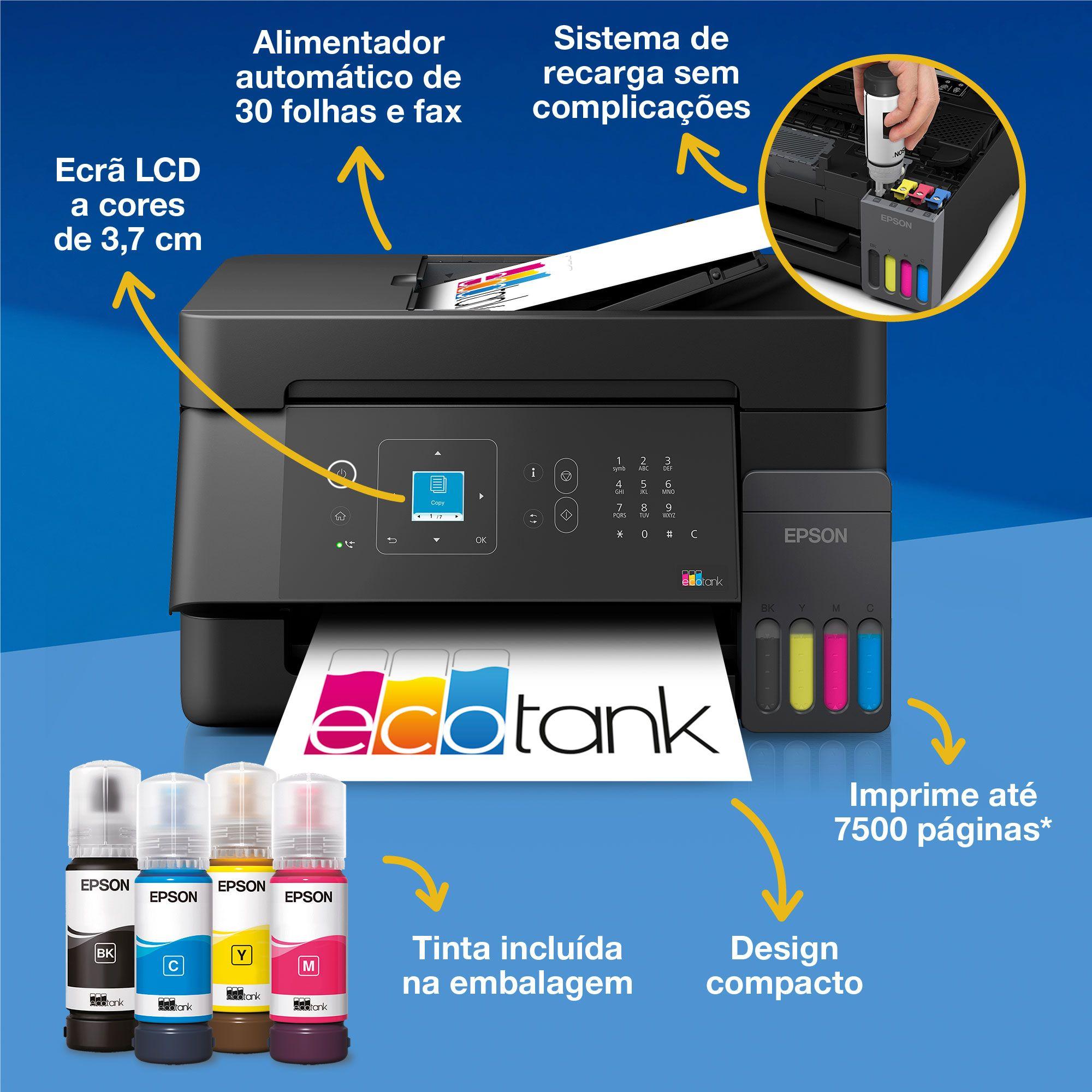 Impressora Multifunções EPSON EcoTank ET-4905 (A4 - Impressão a cores - Preto), miniatura 13