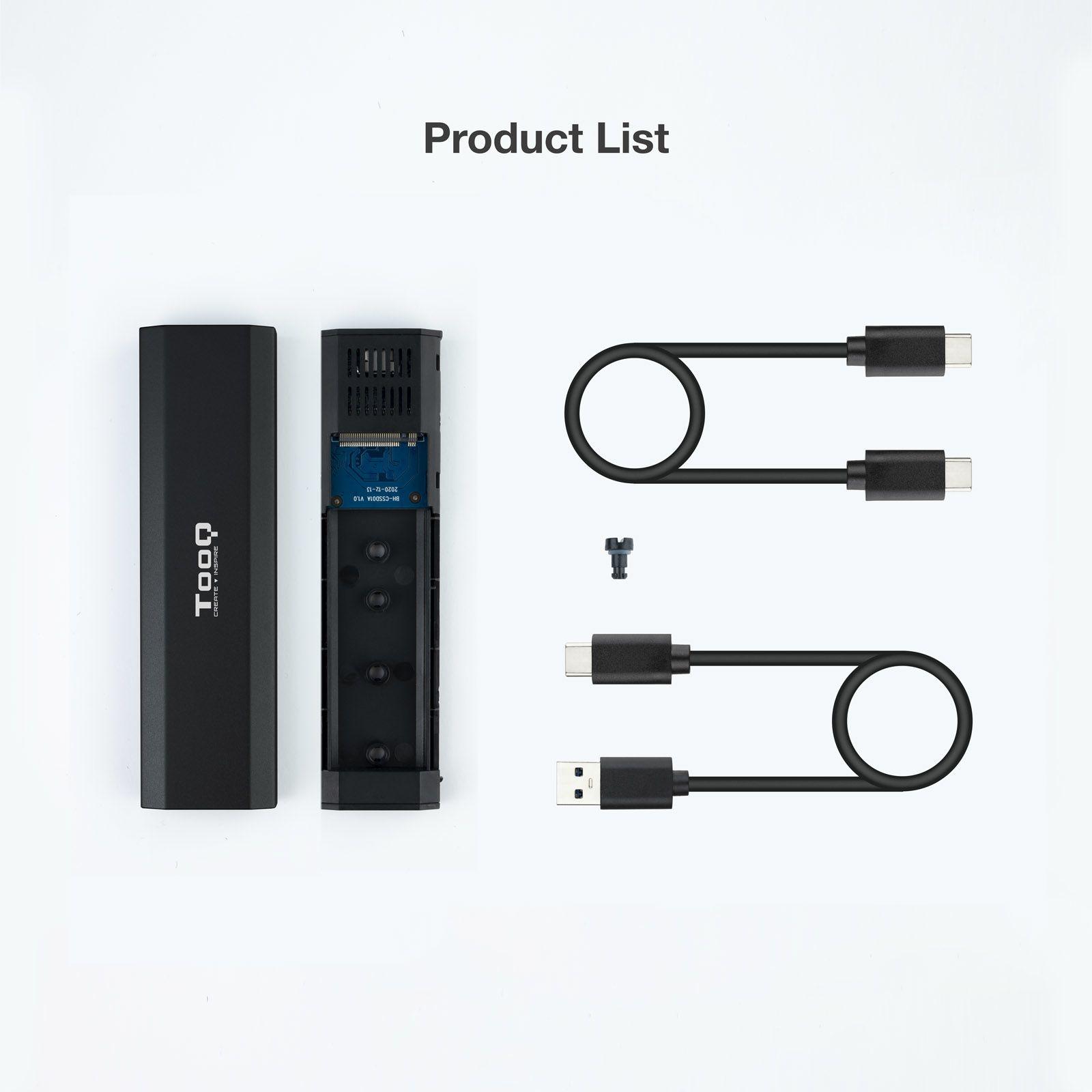 Caixa Externa SSD TOOQ Shura TQE-2223B (2 TB - PCI Express NVMe - NGFF e NVMe - Preto) — miniatura 9