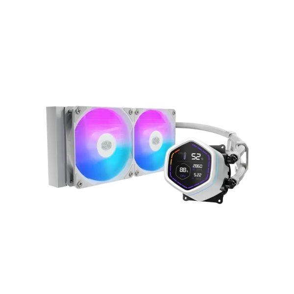 Sistema de Refrigeração Líquida CPU COOLER MASTER MasterLiquid Core Nex Digital 240 (120 mm - 2 ventoinhas - 1750 RPM - Preto)