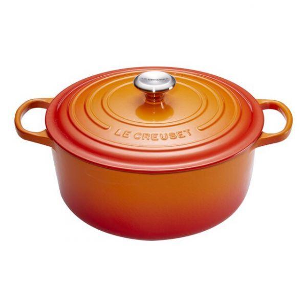 Caçarola Redonda LE CREUSET Signature 21177260902430 (Ferro fundido - 26 cm - Laranja)