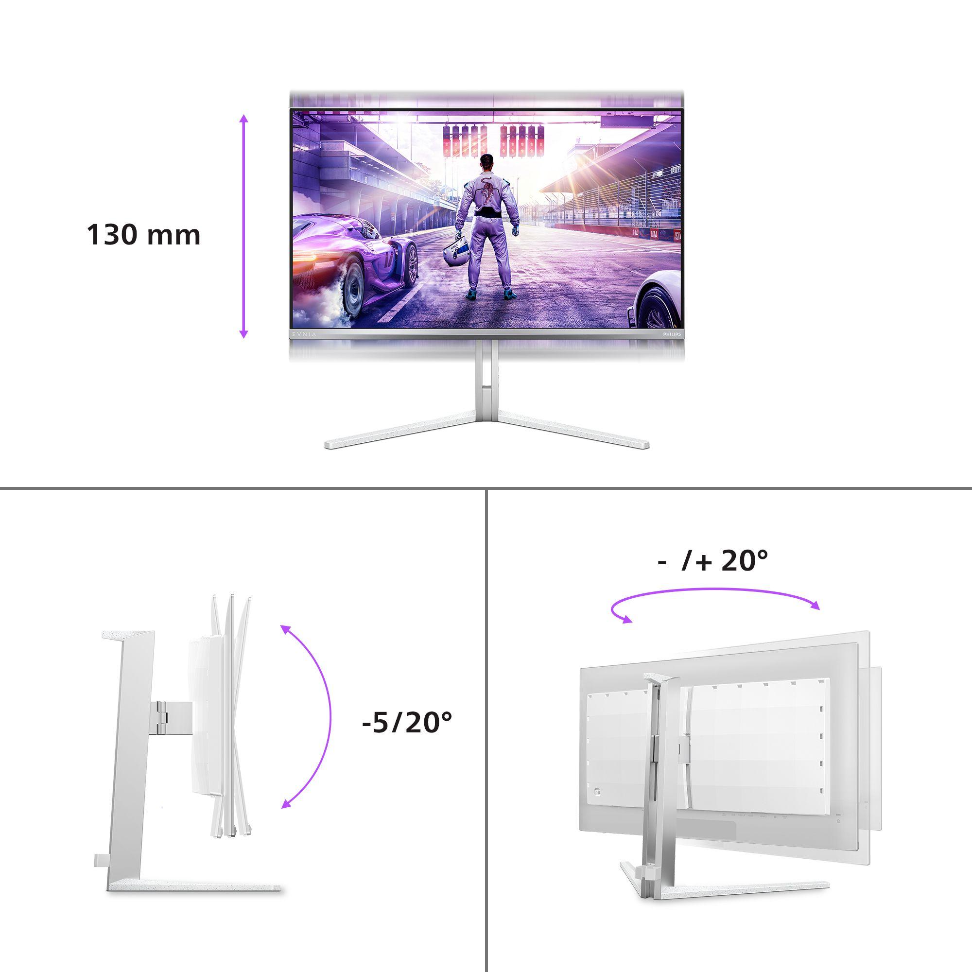 Monitor PHILIPS Evnia 8000 27M2N8500/00 (26,5" - OLED - 360 Hz - Branco) — miniatura 4