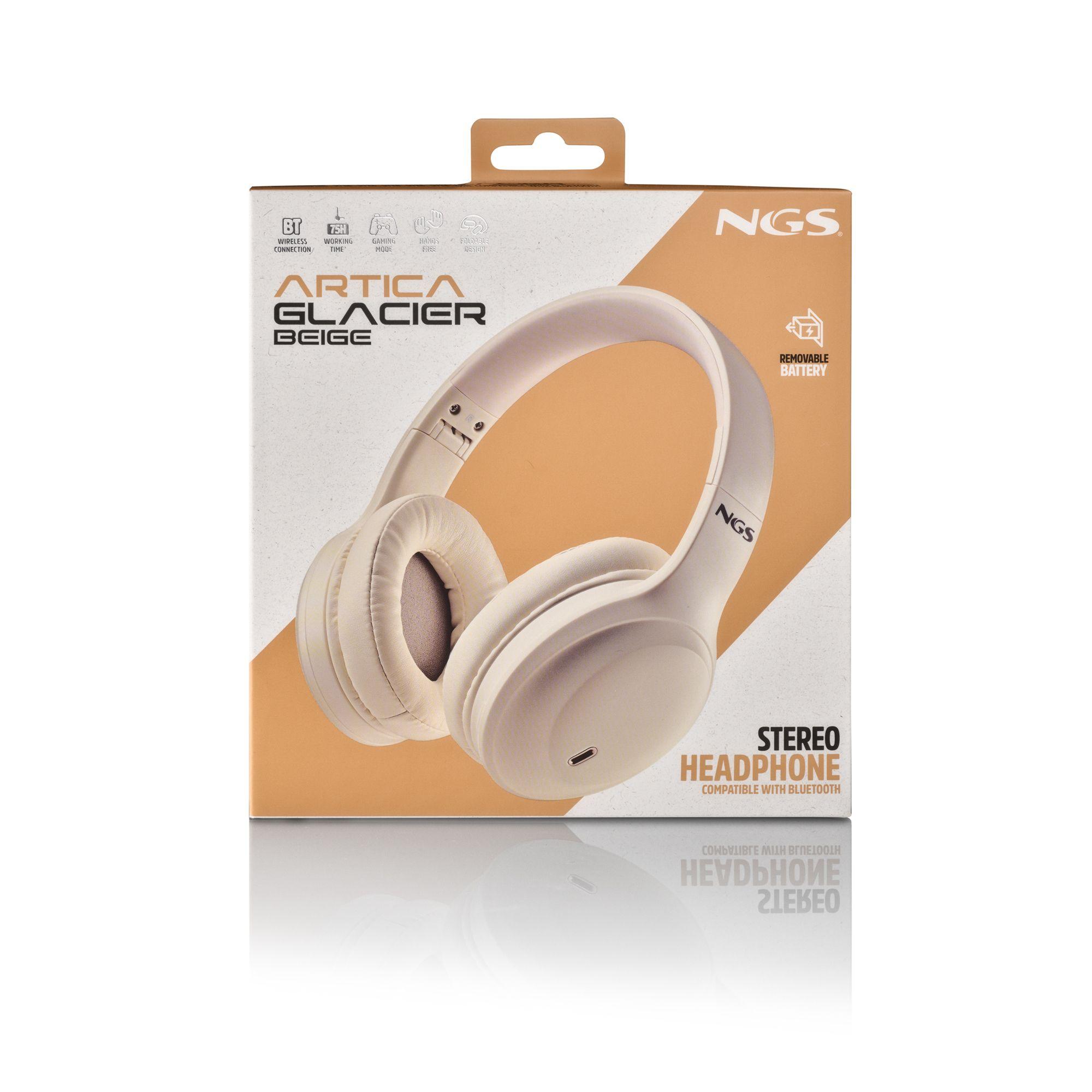 Auscultadores NGS ARTICA GLACIER (Binaural - Com fios e sem fios - Circum-aural - Bege), miniatura 6