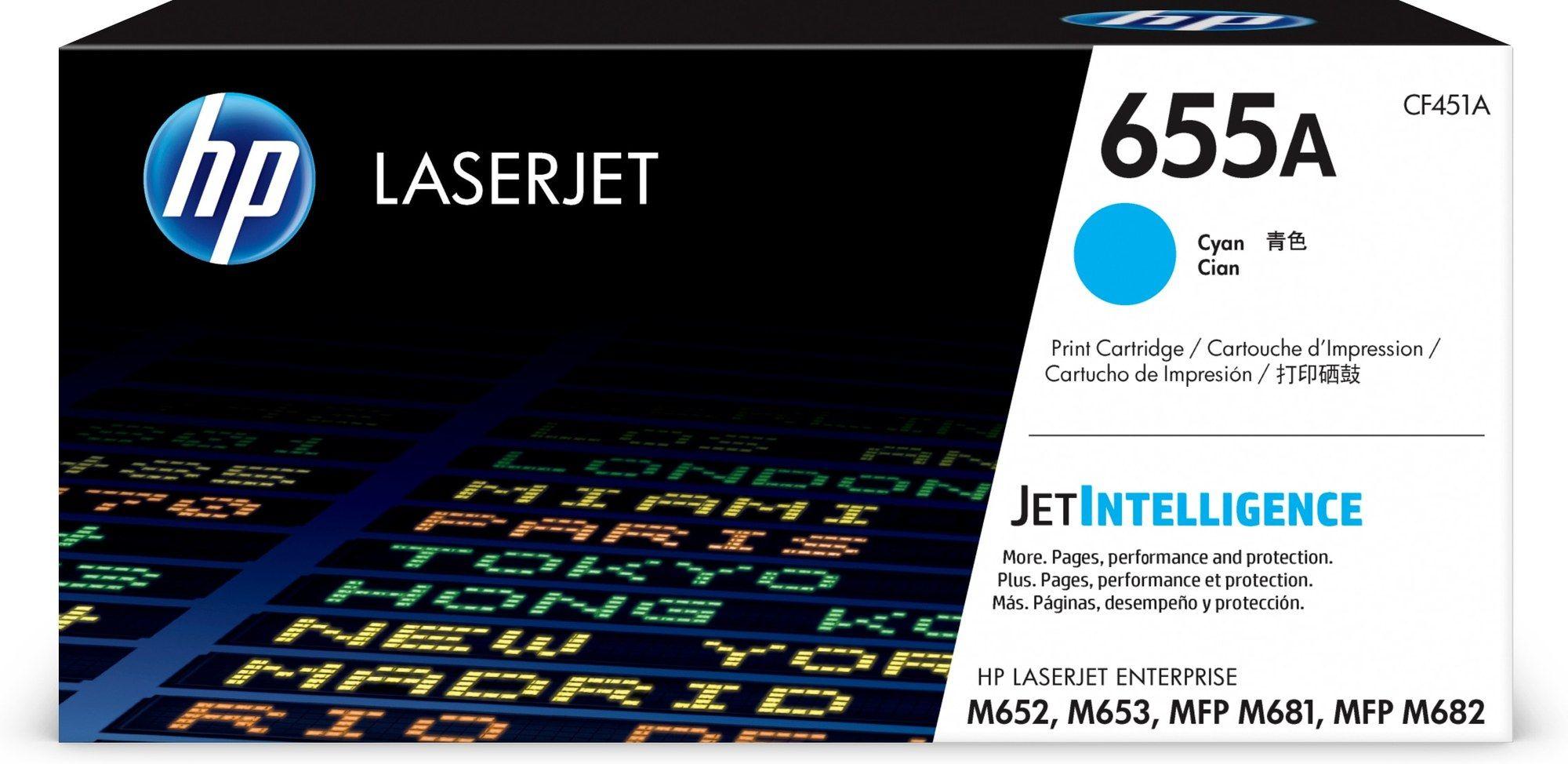 Toner HP 655A (10 500 páginas - Ciano)