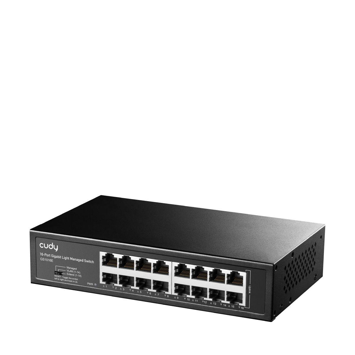 Switch Smart Managed CUDY GS1016E 1.0 (Gigabit Ethernet - 10/100/1000 Mbps - 0,5 MB - Preto) — miniatura 2