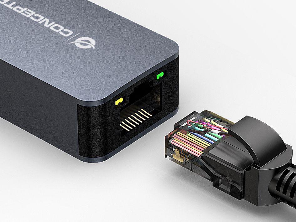 Adaptador de Rede USB CONCEPTRONIC ABBY12G (Ethernet - USB - 2500 Mbit/s - Cinzento), miniatura 4