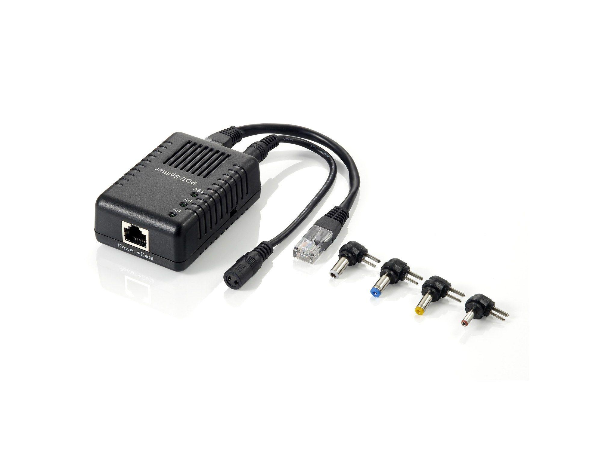 Splitter PoE de Rede LEVELONE POS-1002 (1 unidade - 10/100BASE-T - Preto)