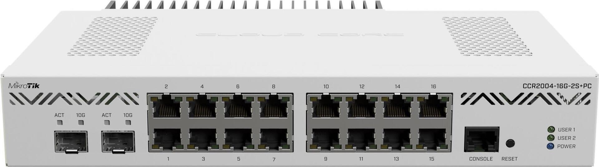 Router de Rede MIKROTIK CCR2004-16G-2S+PC (Ethernet rápido - Branco)
