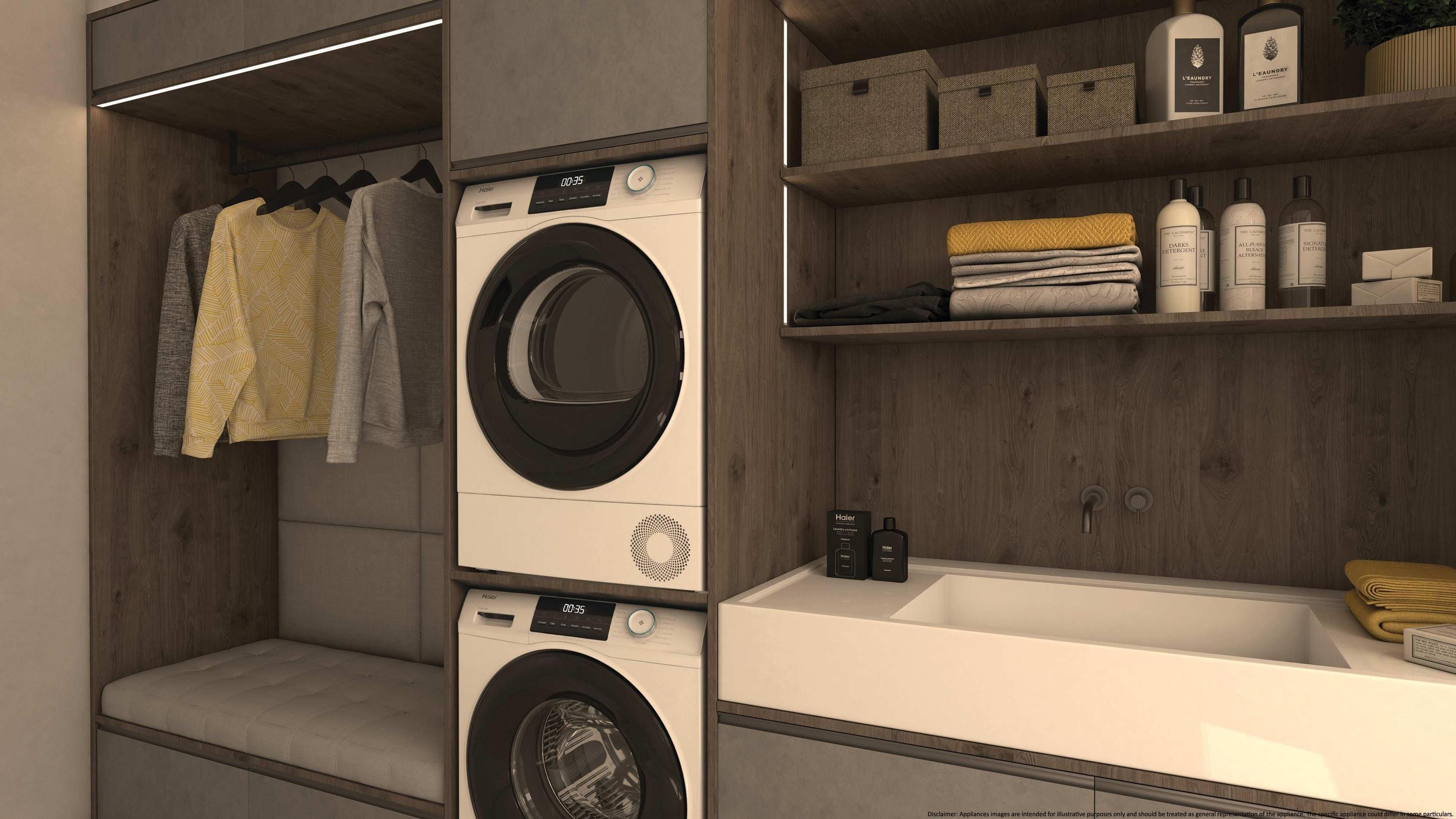 Máquina de Secar Roupa Independente HAIER HD80-E929E-S (8 kg - Bomba de calor - Direita - Branco) — miniatura 8