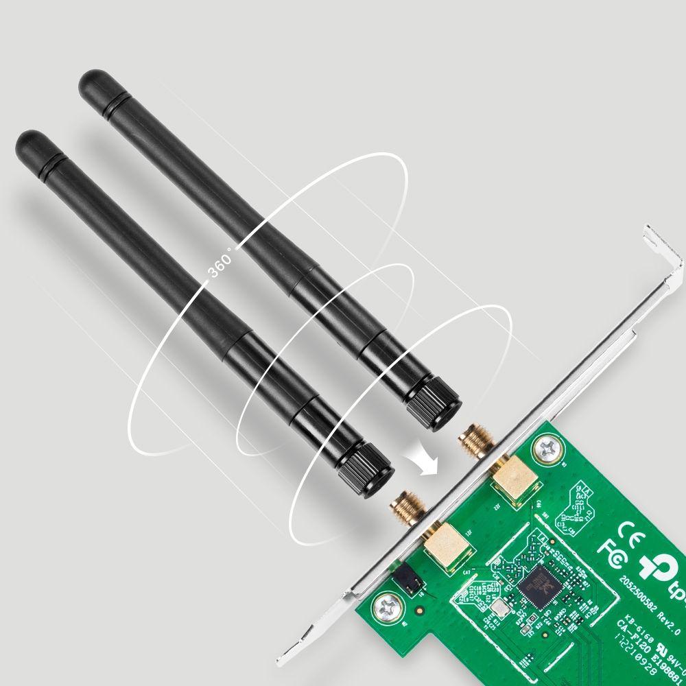 Placa de Rede PCI Express TP-LINK TL-WN881ND (Wi-Fi 4 - 300 Mbps - Banda única - Verde) — miniatura 4
