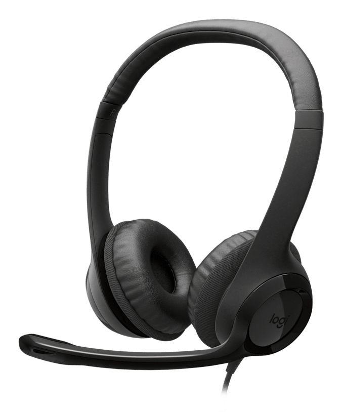 Headset LOGITECH H390 (Binaural - Com fios - Supra-aural - Preto)
