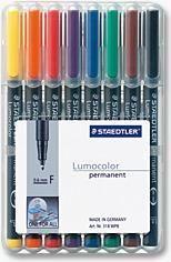 Conjunto de Marcadores Permanentes Finos STAEDTLER Lumocolor 318 WP8 (Polipropileno - Multicolor)