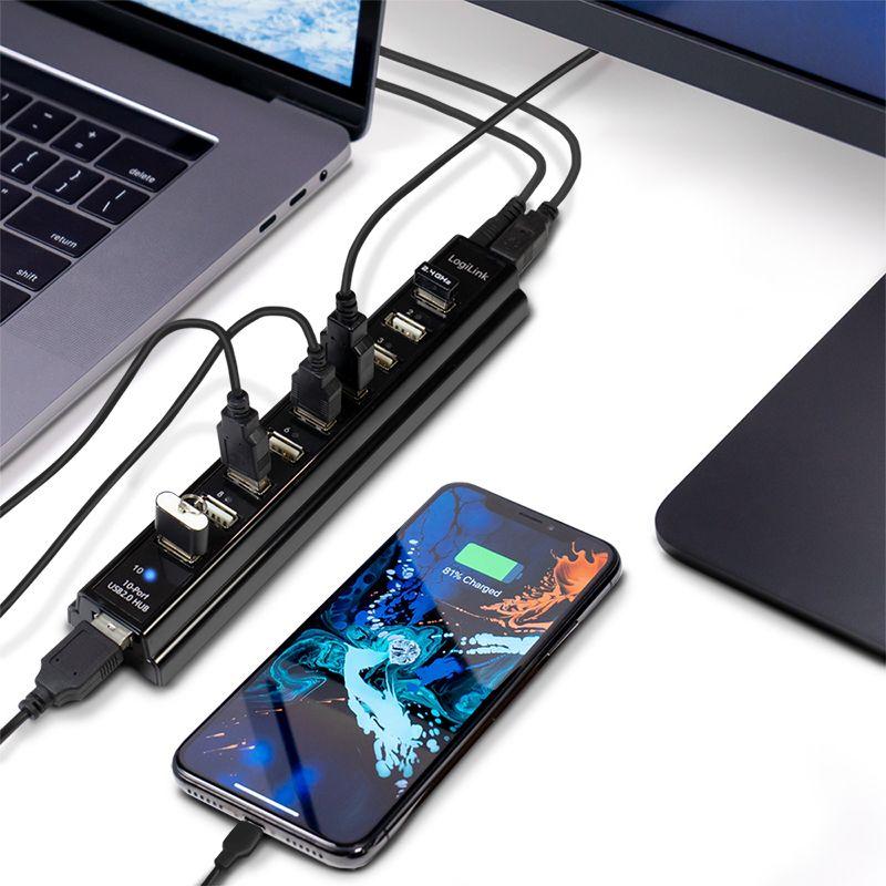 Hub USB 2.0 LOGILINK UA0096 (Preto) — miniatura 4