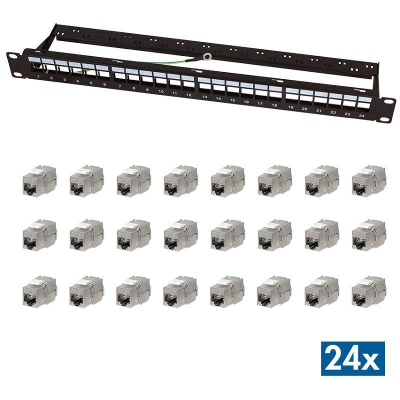Painel de Patch LOGILINK NK5003 (Módulos keystone Cat.6A - Preto), miniatura 2