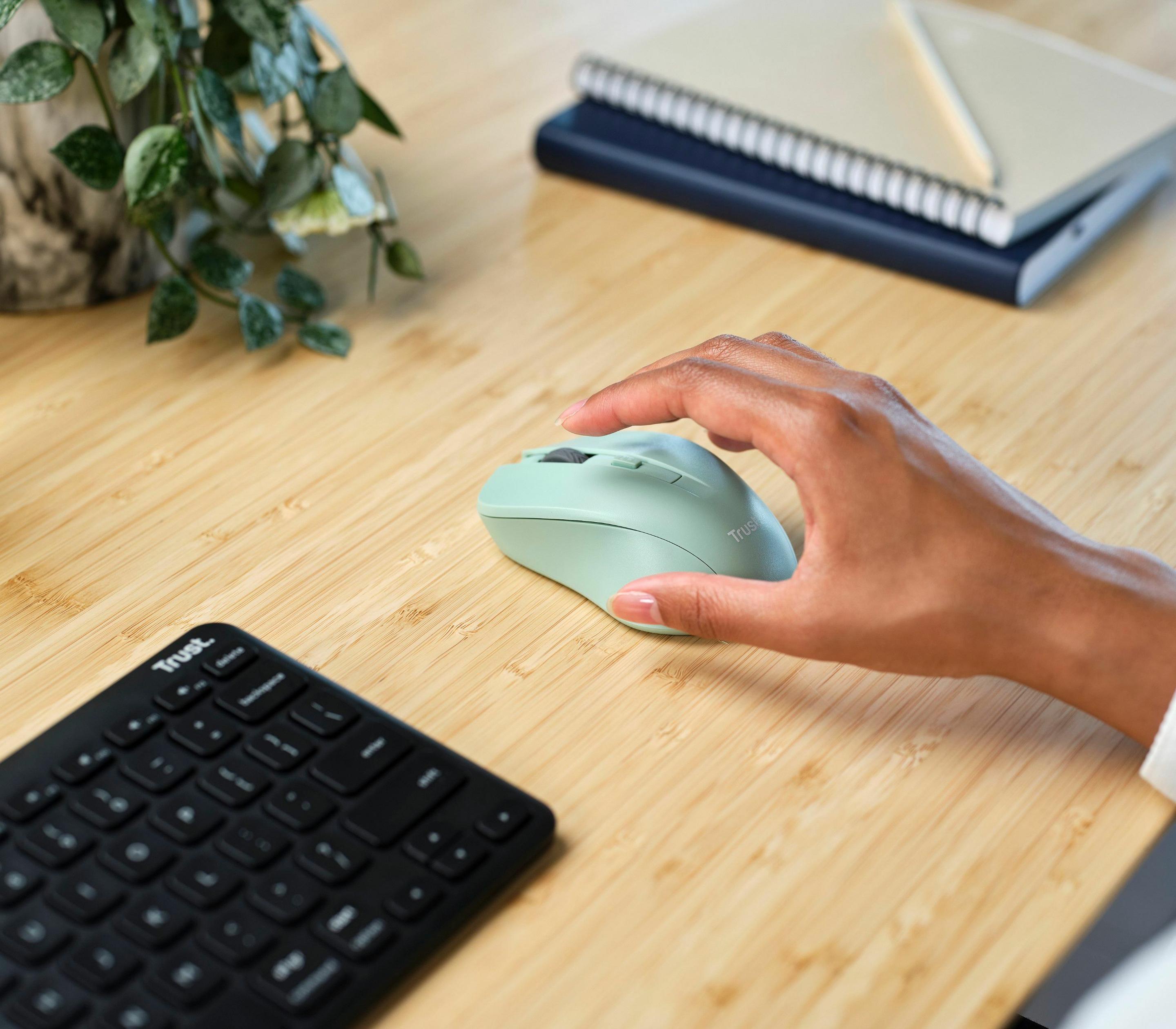 Rato TRUST Mydo Silent (Ambidestro - 1800 DPI - Ótico - Verde) — miniatura 7