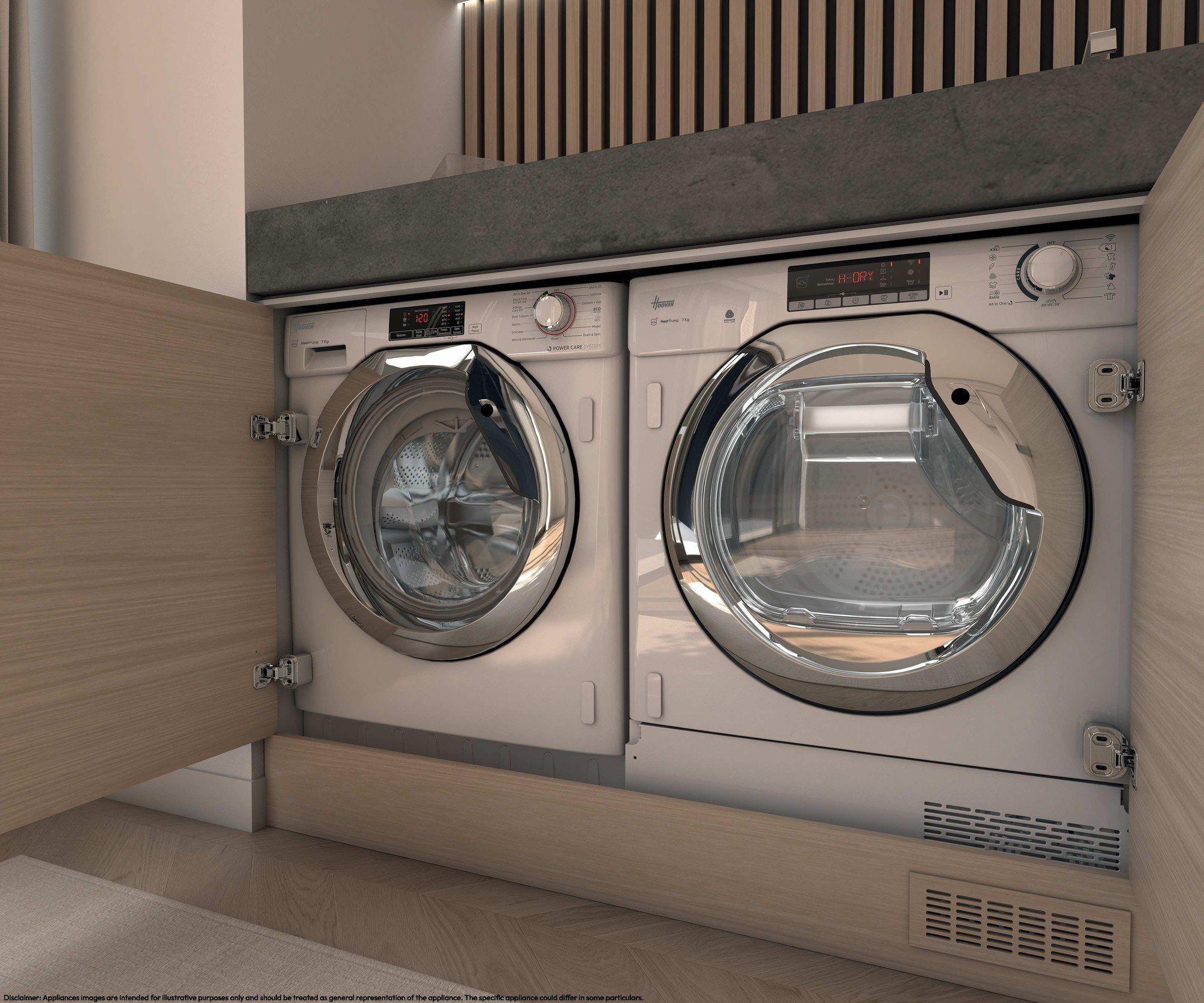 Máquina de Secar Roupa Encastre HOOVER BHTDH7A2TCES (Altura 85 cm - 85 cm - 7 kg - Branco) — miniatura 7