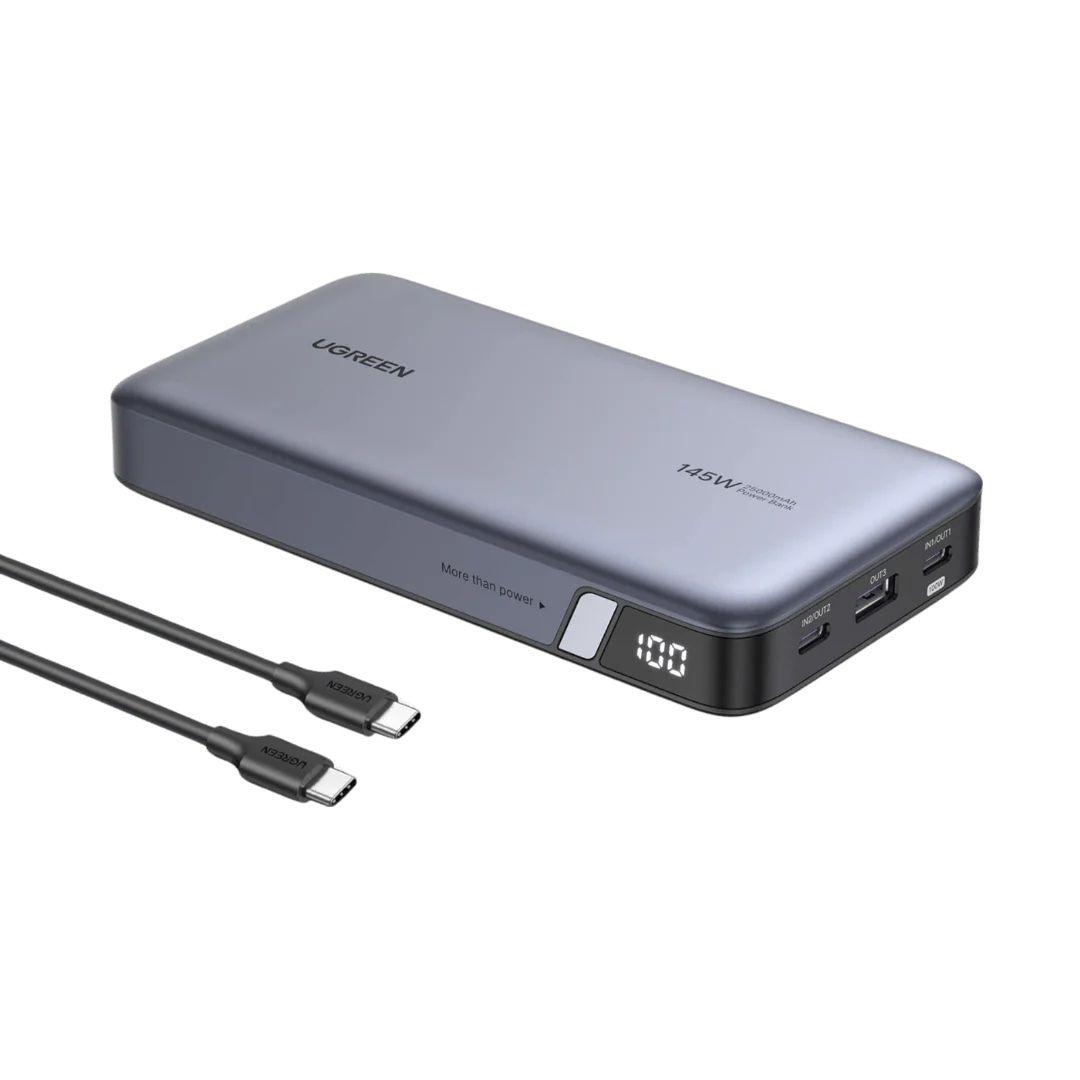 Bateria Externa UGREEN PB205 (25000 mAh - 145 W - USB Type-C - Cinzento)