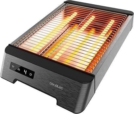 Torradeira Plana CECOTEC Niceslice Touch 3275 (1000 W - 2 fatias - Sim, removível - Preto/Inox)