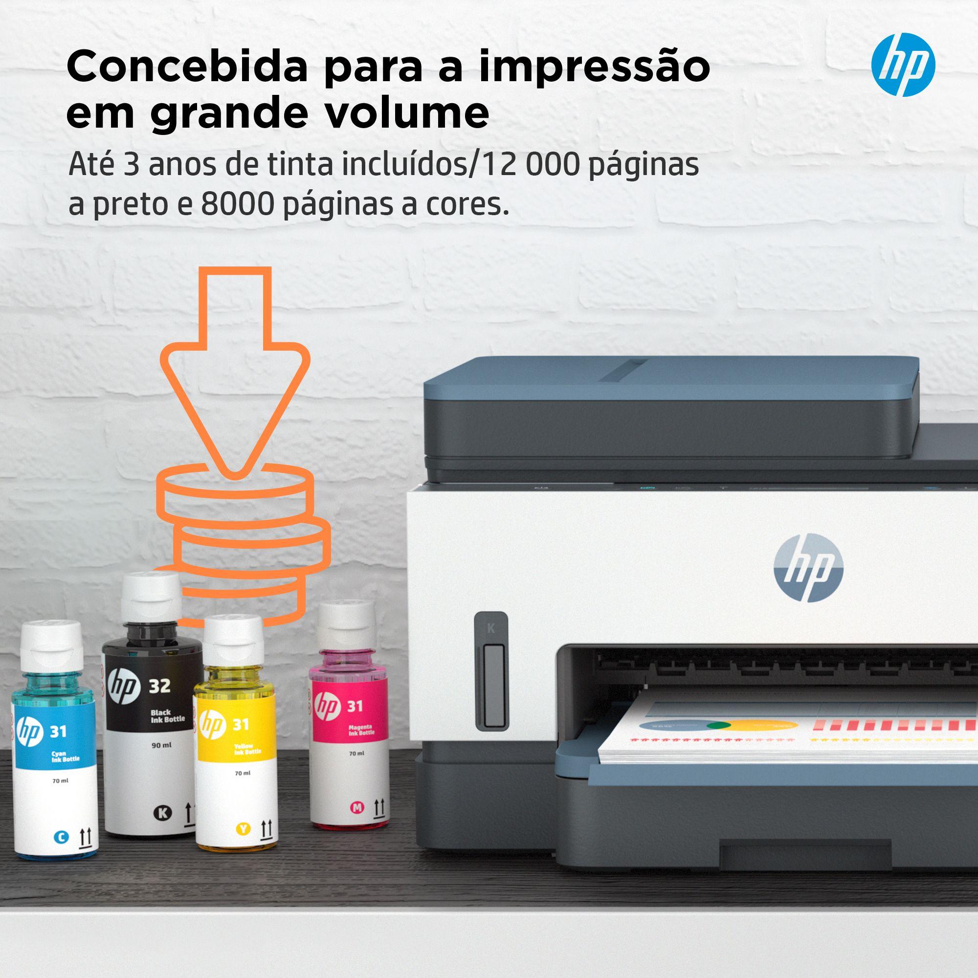 Impressora Multifunções HP Smart Tank 7306 (A4 - Impressão a cores - Azul e Branco) — miniatura 7