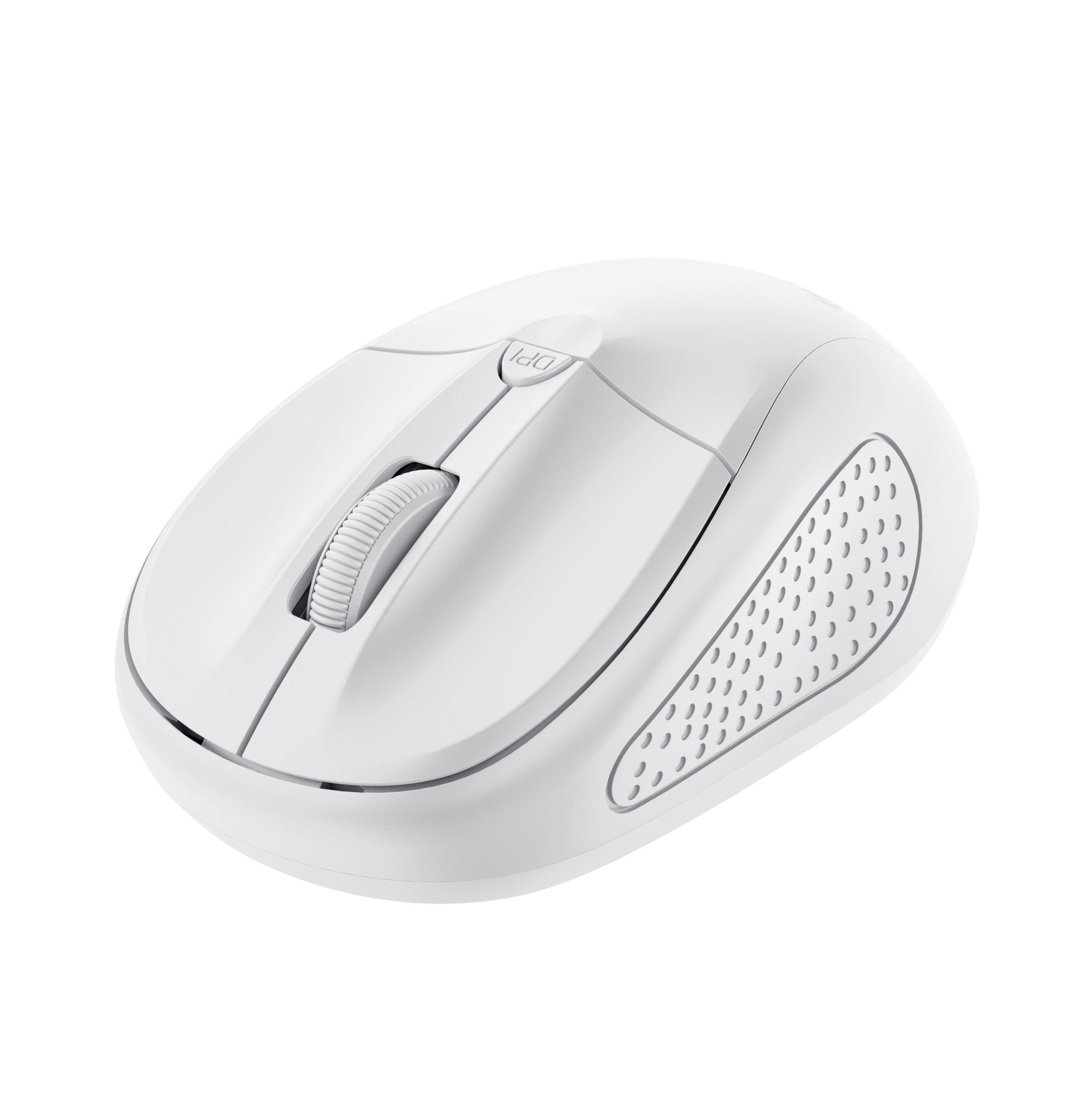 Rato TRUST Primo 24795 (Ambidestro - 1600 DPI - Ótico - Branco)