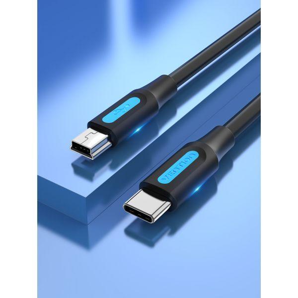 Cabo USB VENTION COWBH (2 m - USB-C - Mini-USB B - Preto) — miniatura 2