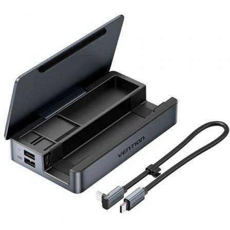 Dock USB Tipo-C VENTION TPZH0 (Nintendo Switch - Cinzento)