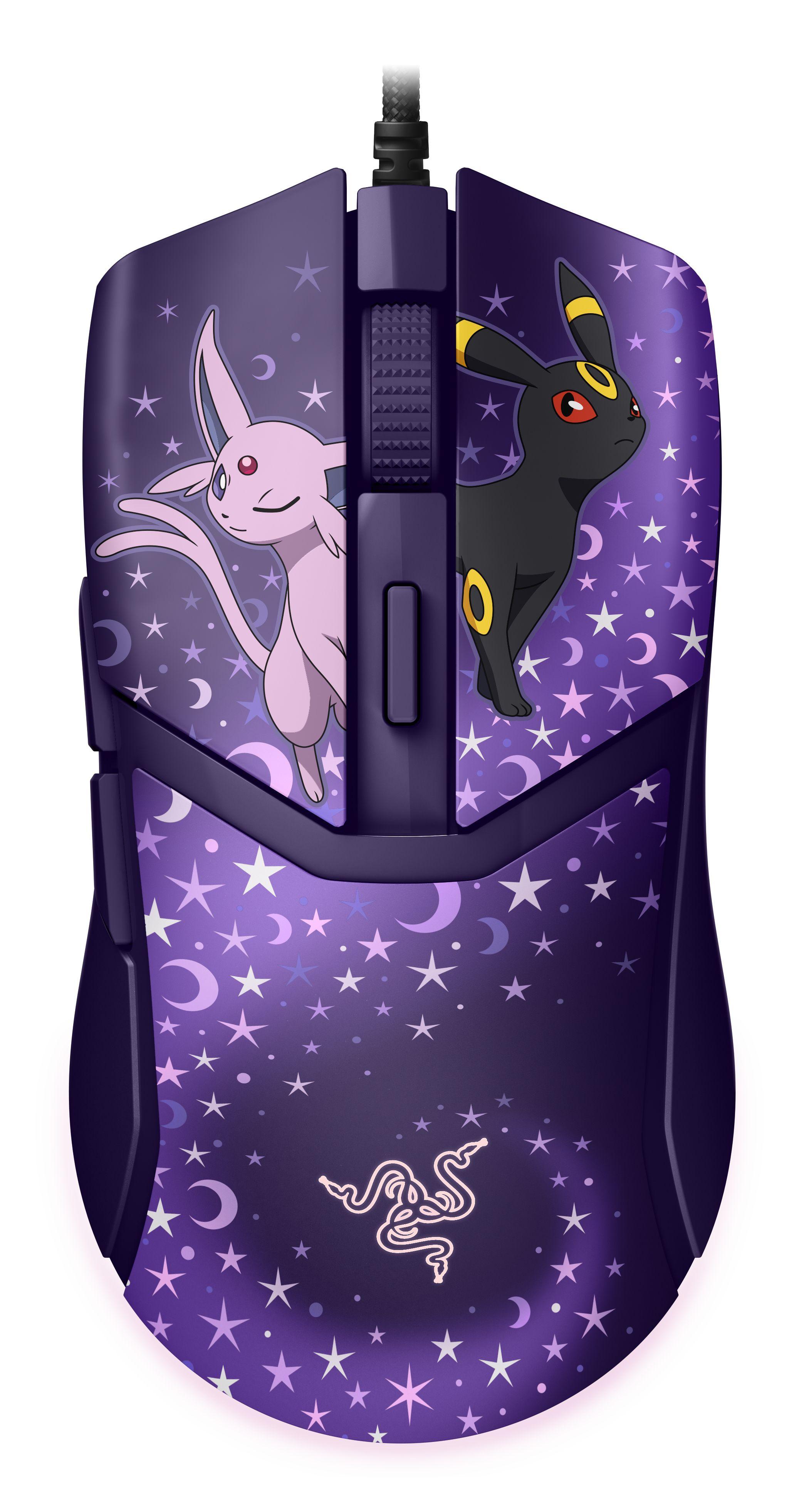Rato RAZER Cobra Pokémon Espeon/Umbreon Edition (Mão direita - 8500 DPI - Ótico - Roxo)