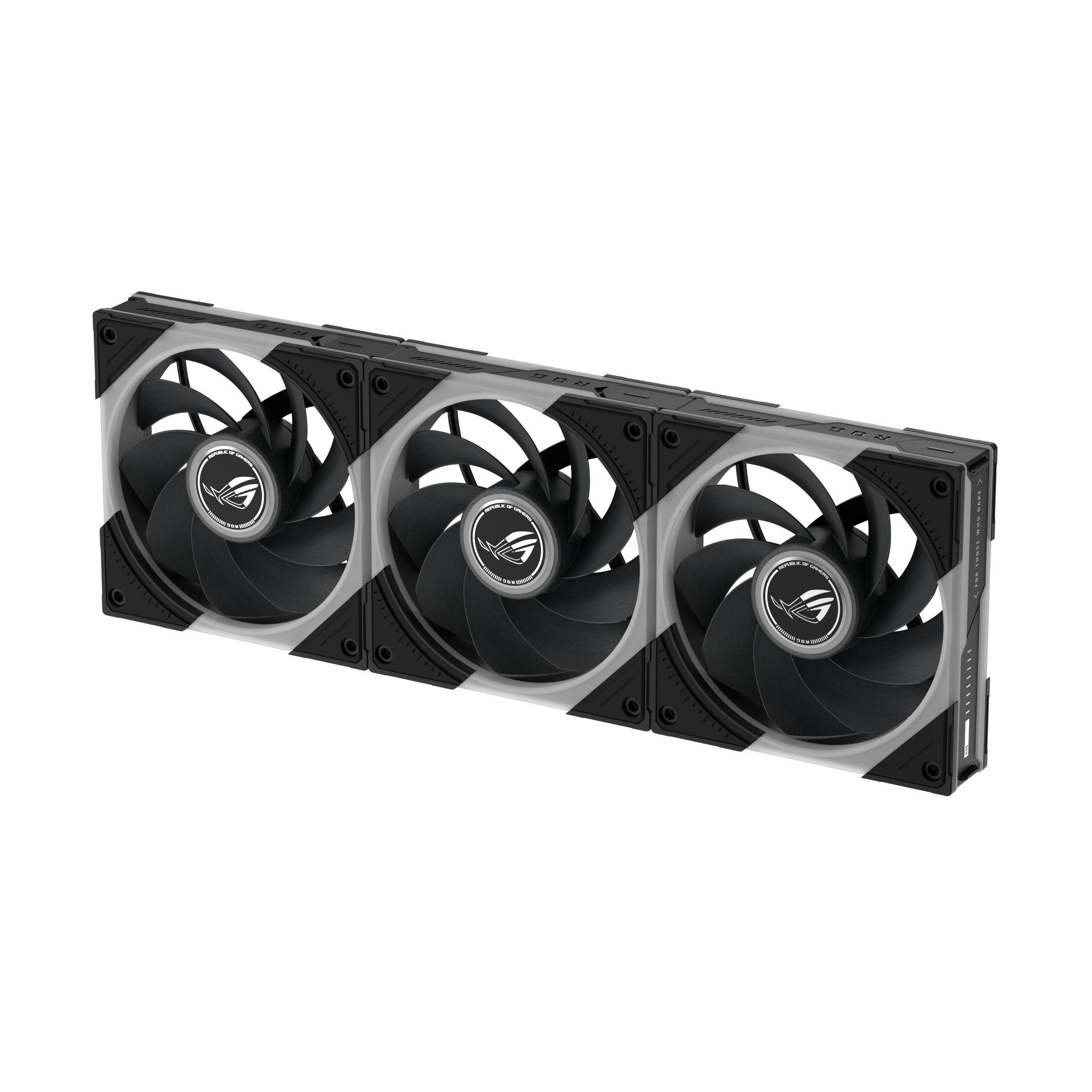 Conjunto de Ventoinhas para Caixa de Computador ASUS ROG Eurux GR120 ARGB Reversa (Preto e Branco), miniatura 7