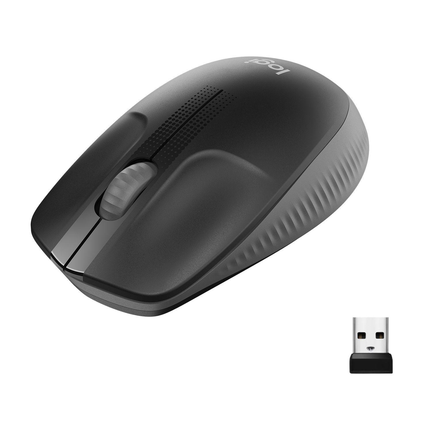 Rato LOGITECH M190 (Ambidestro - 1000 DPI - Ótico - Carvão)