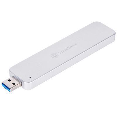 Caixa Externa para SSD M.2 SILVERSTONE SST-MS09S (M.2 - USB 3.1 Gen 2 - Prateado)