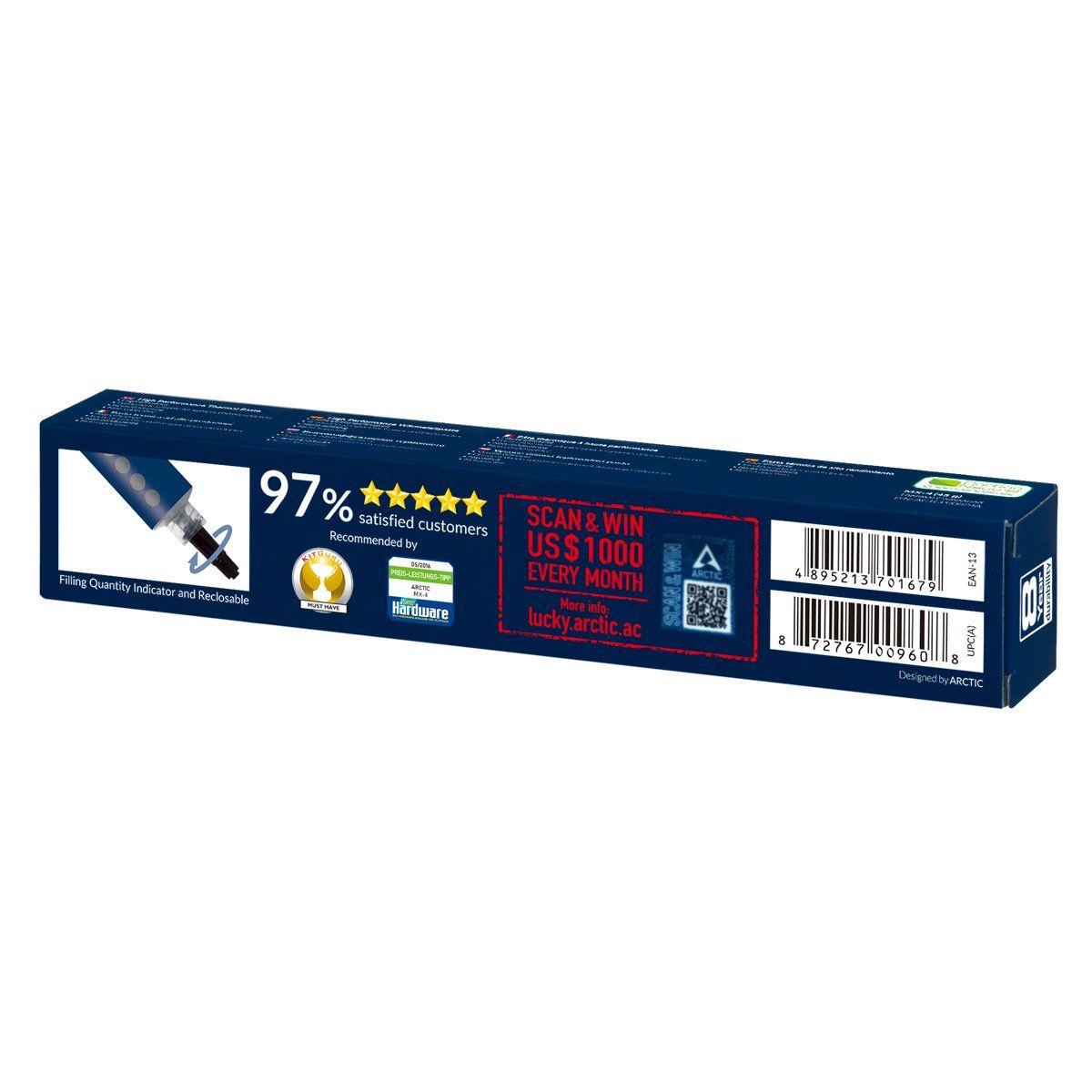 Pasta Térmica ARCTIC MX-4 2019 (Cola térmica - 8,5 W/m·K - 2,5 g/cm³ - Azul e Branco) — miniatura 3