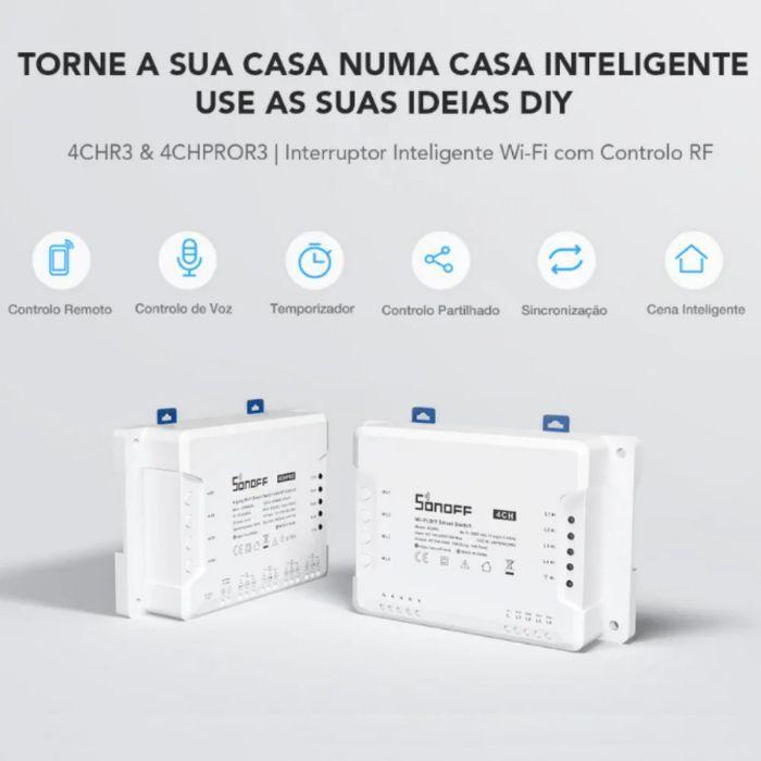 Interruptor Inteligente SONOFF 4CHPROR3 (PC V0 - 145 * 90 * 34 - Branco), miniatura 4
