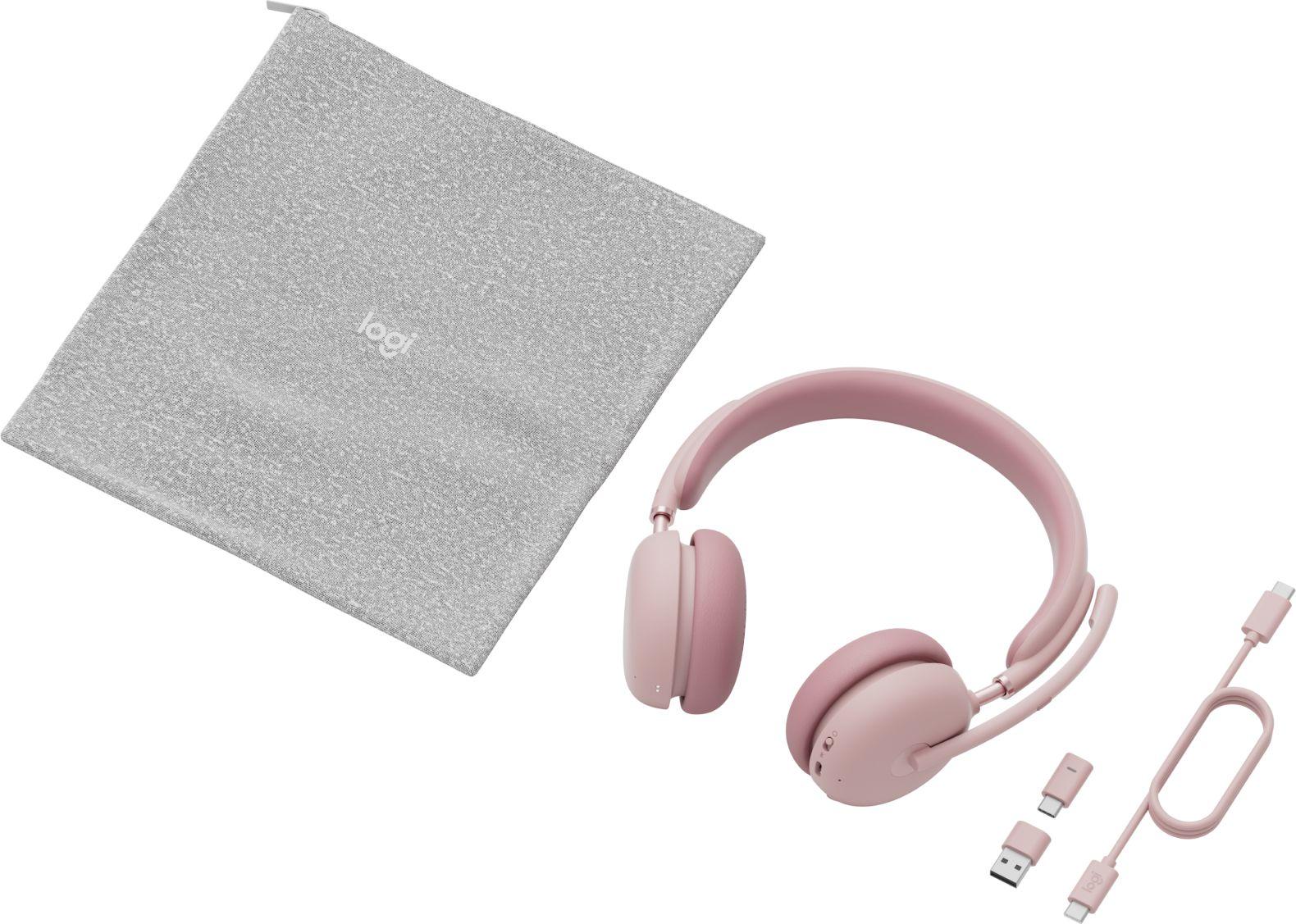 Headset LOGITECH Zone Wireless 2 (Binaural - Com fios e sem fios - Supra-aural - Rosa), miniatura 4