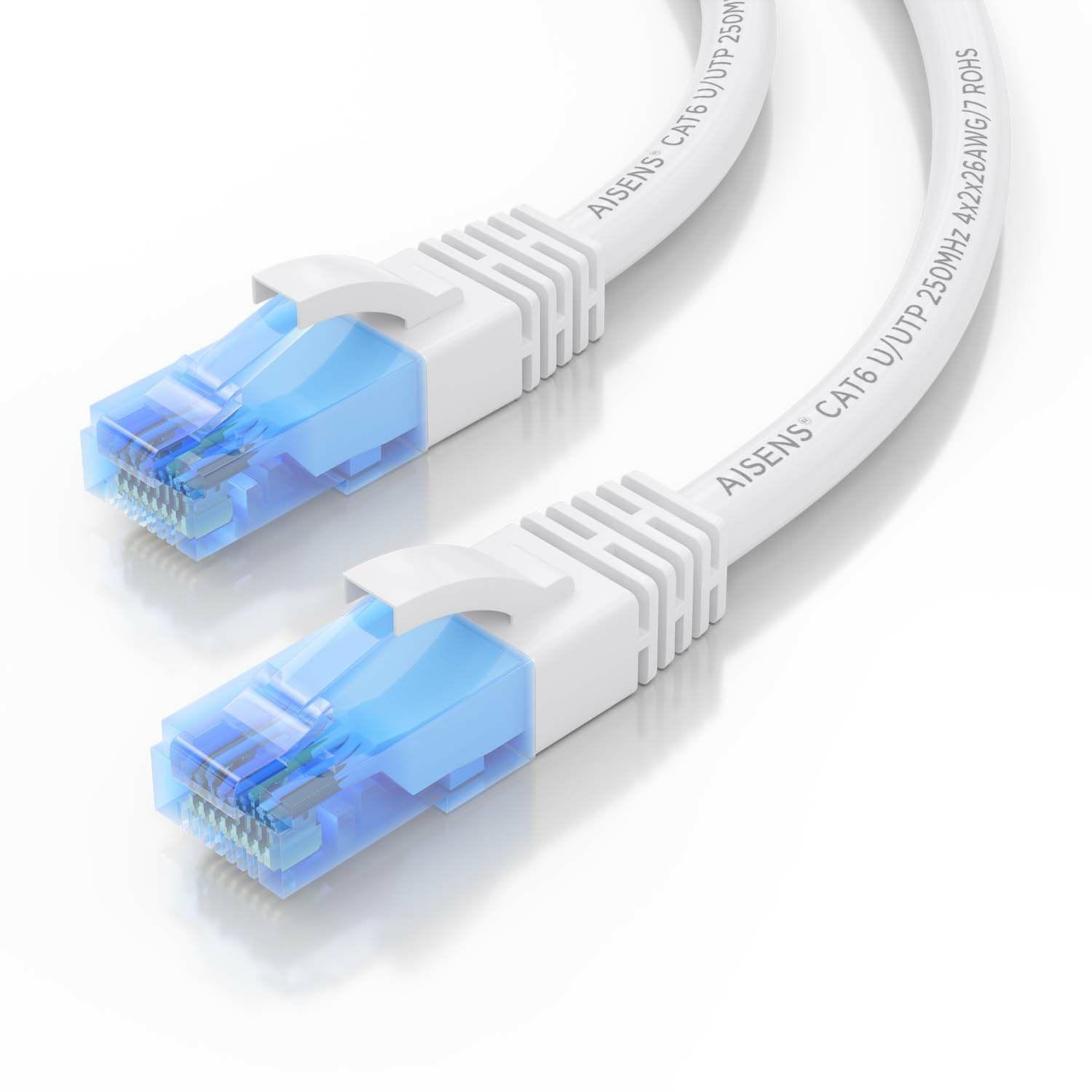 Cabo de Rede AISENS A135-0821 (2 m - Cat6 - RJ-45 - Branco) — miniatura 3