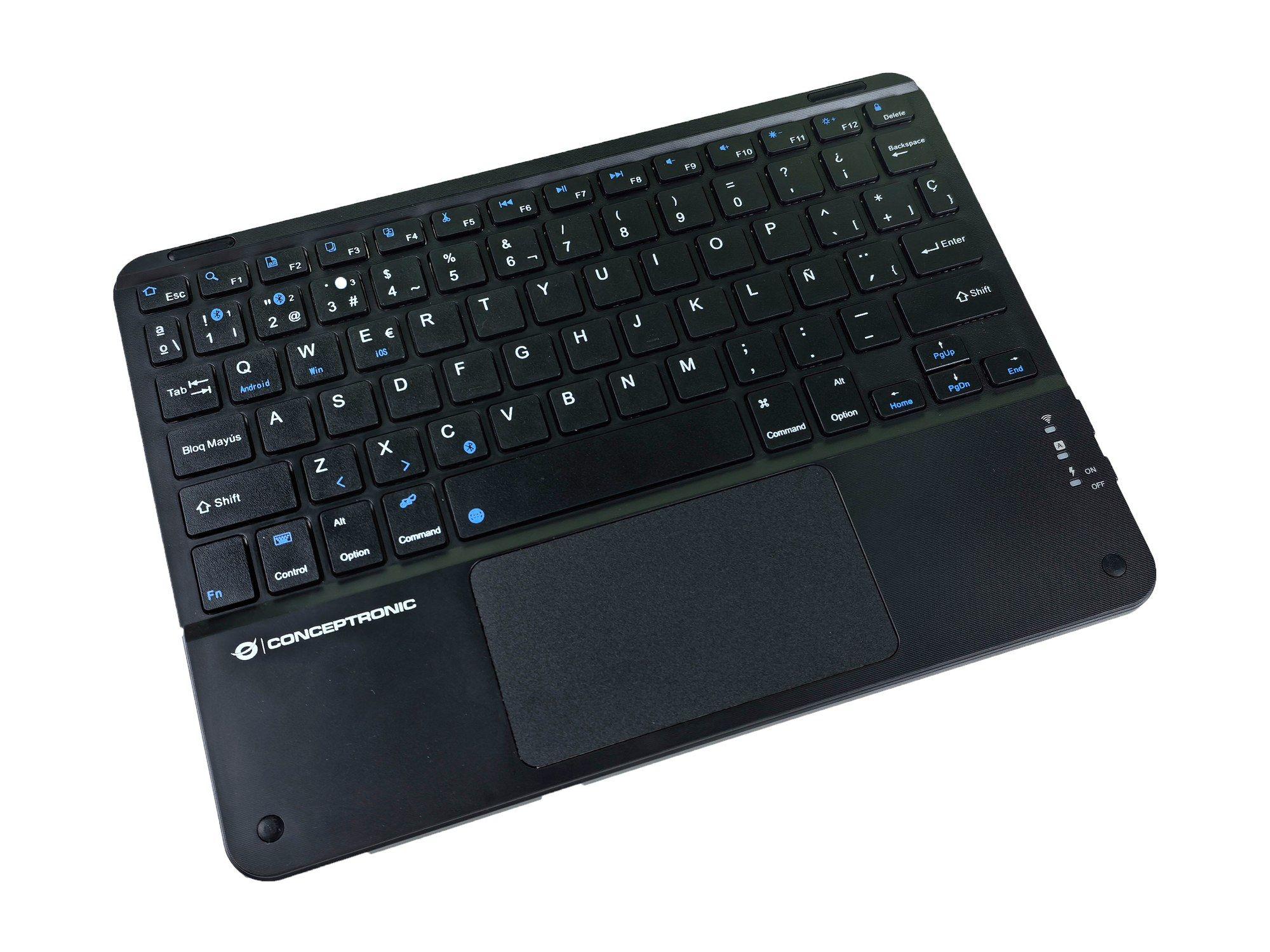 Teclado CONCEPTRONIC TOBIN01BES (Espanhol - Sem teclado numérico - Bluetooth - Preto) — miniatura 3