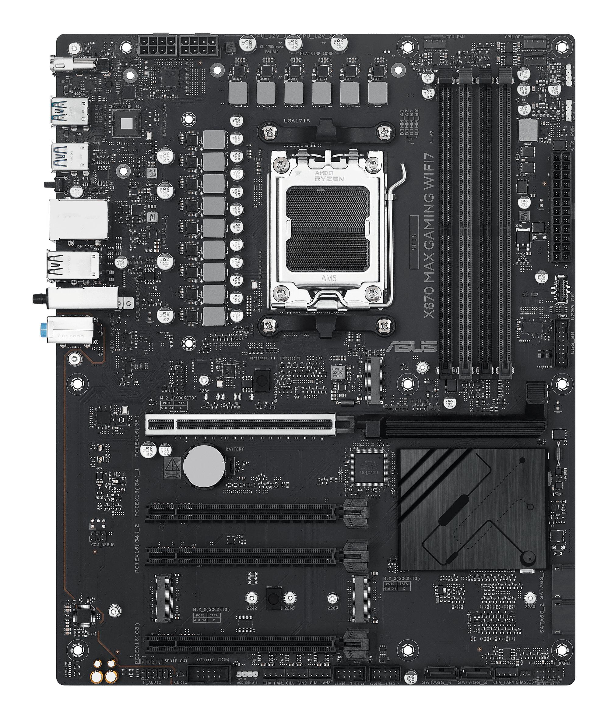 Motherboard ASUS X870 MAX GAMING WIFI7 (AM5 - ATX - Duplo canal - Multicor), miniatura 2