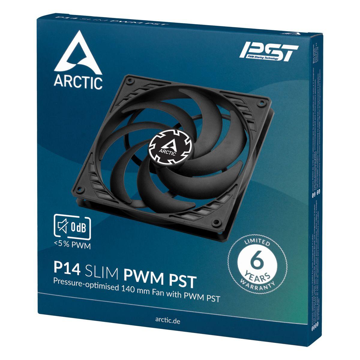 Ventoinha ARCTIC P14 Slim PWM PST (Preto) — miniatura 6