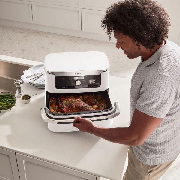Fritadeira a Ar Independente NINJA AF500EUWH (2470 W - 240 °C - 40 °C - Branco e Prateado), miniatura 3