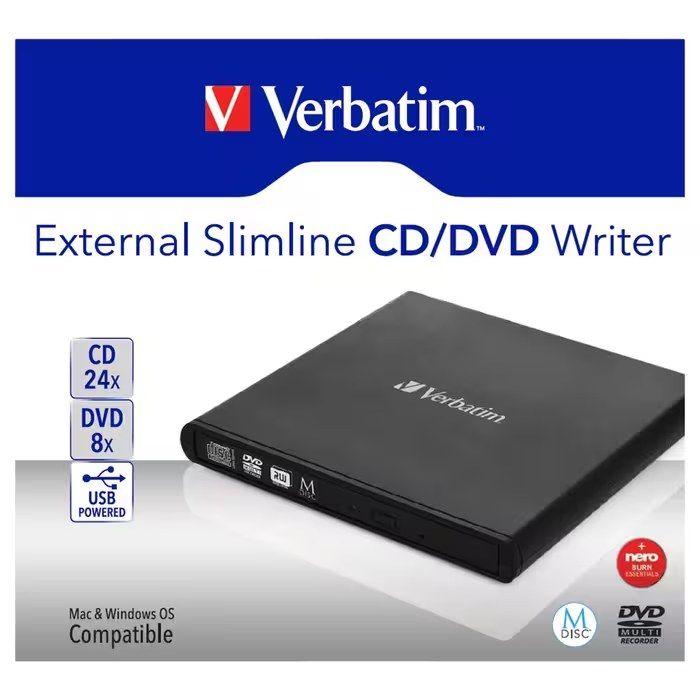 Gravador Externo de CD/DVD VERBATIM 98938 Slimline (Preto) — miniatura 6
