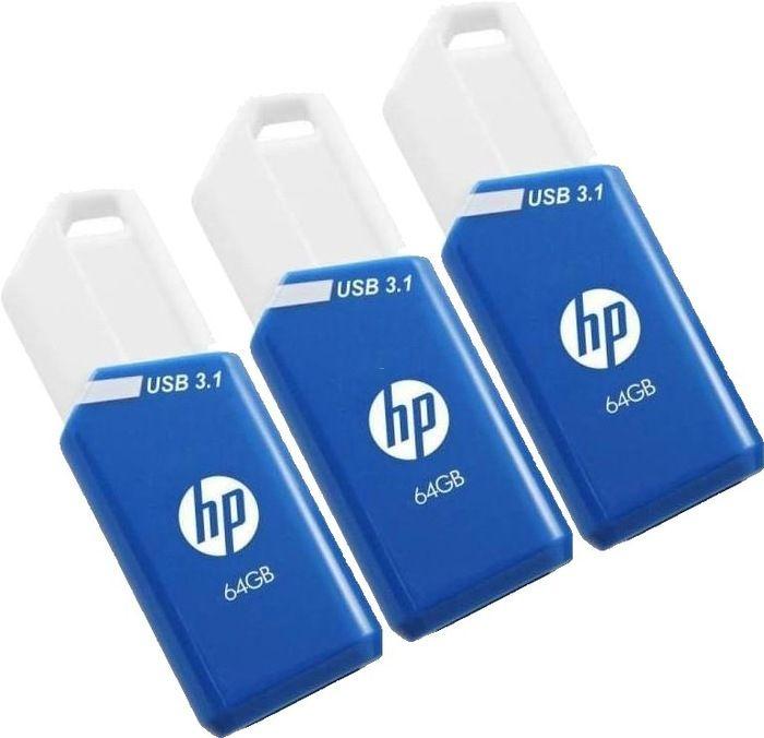 Pen Drives HP x755w (Deslizante - USB Type-A - 3.2 Gen 1 - Azul e Branco)