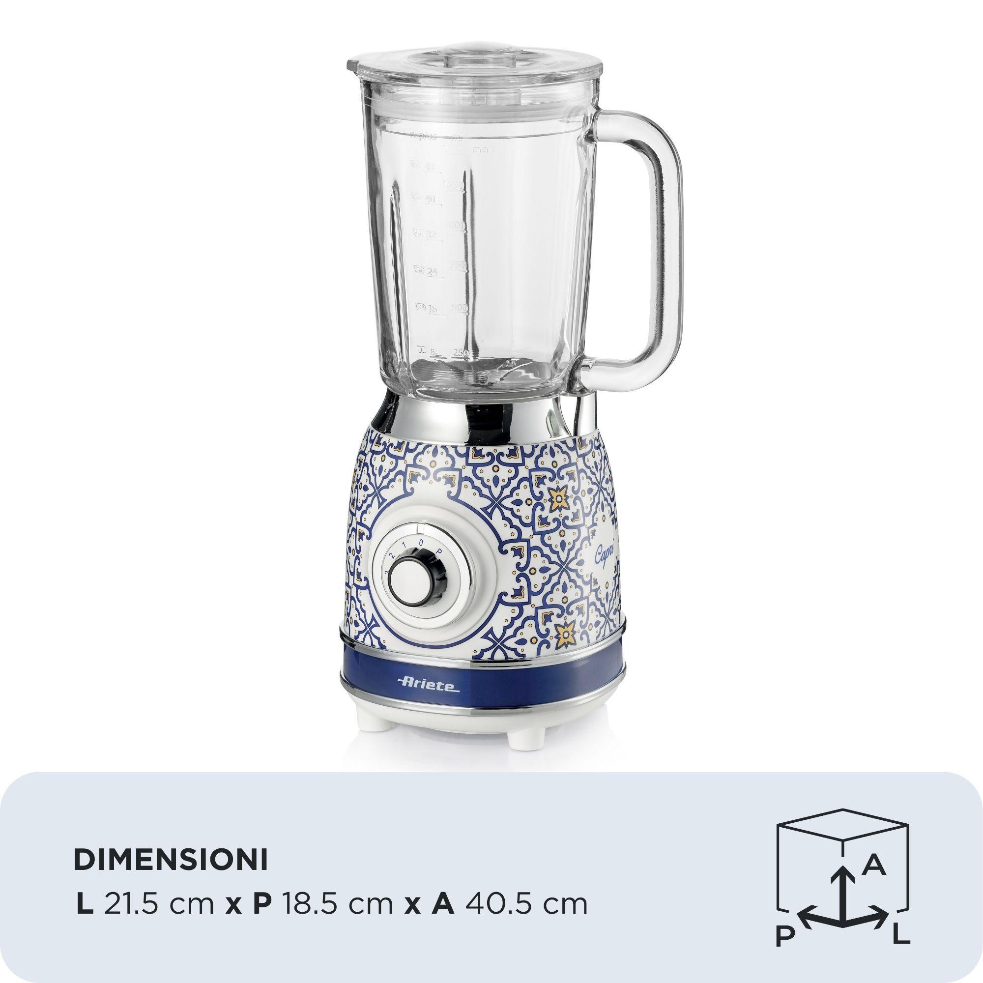 Liquidificadora ARIETE Capri 0583/0C (Liquidificador - 1000 W - 1,5 l - Branco/Azul Claro), miniatura 2