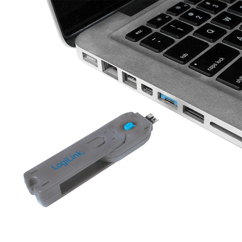 Bloqueador de Portas USB-A LOGILINK AU0043 (Azul) — miniatura 3